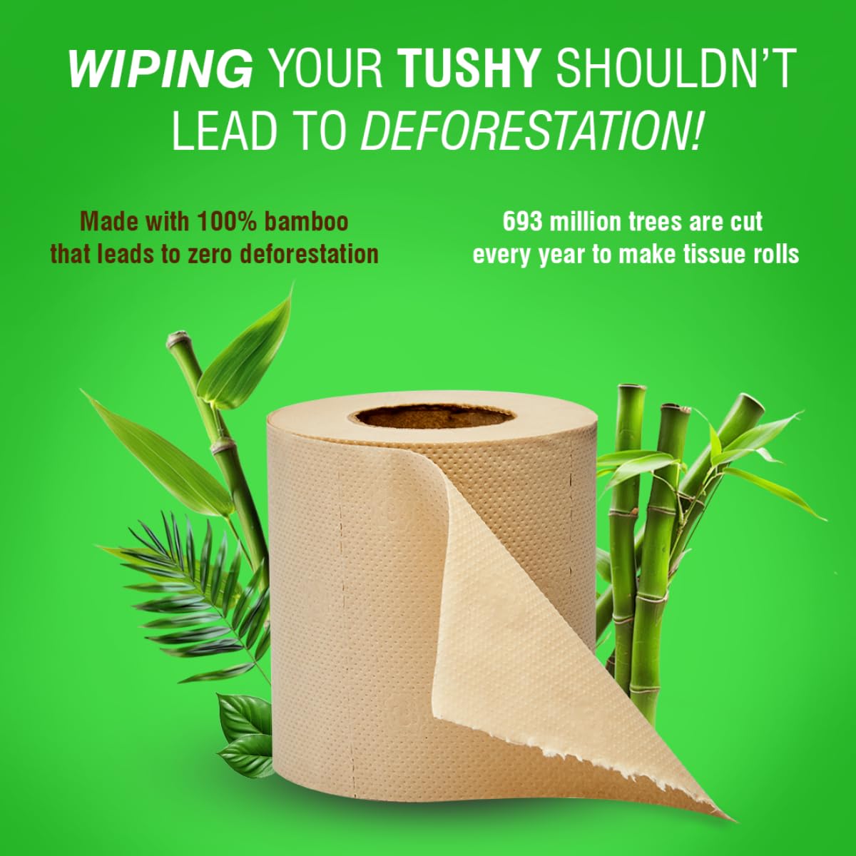Beco Bamboo Soft Facial Tissue Papers- 100 Pulls (Pack of 6), 600 Pulls - 2 ply,100% Natural and Eco