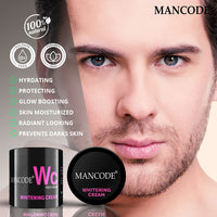 Mancode Whitening Cream for Men | 100g | Glowing Radiant Skin | Daily Defence From Pollution | Reduces Acne & Dark Spots | Cream With UV Protect | Everyday Skin Care