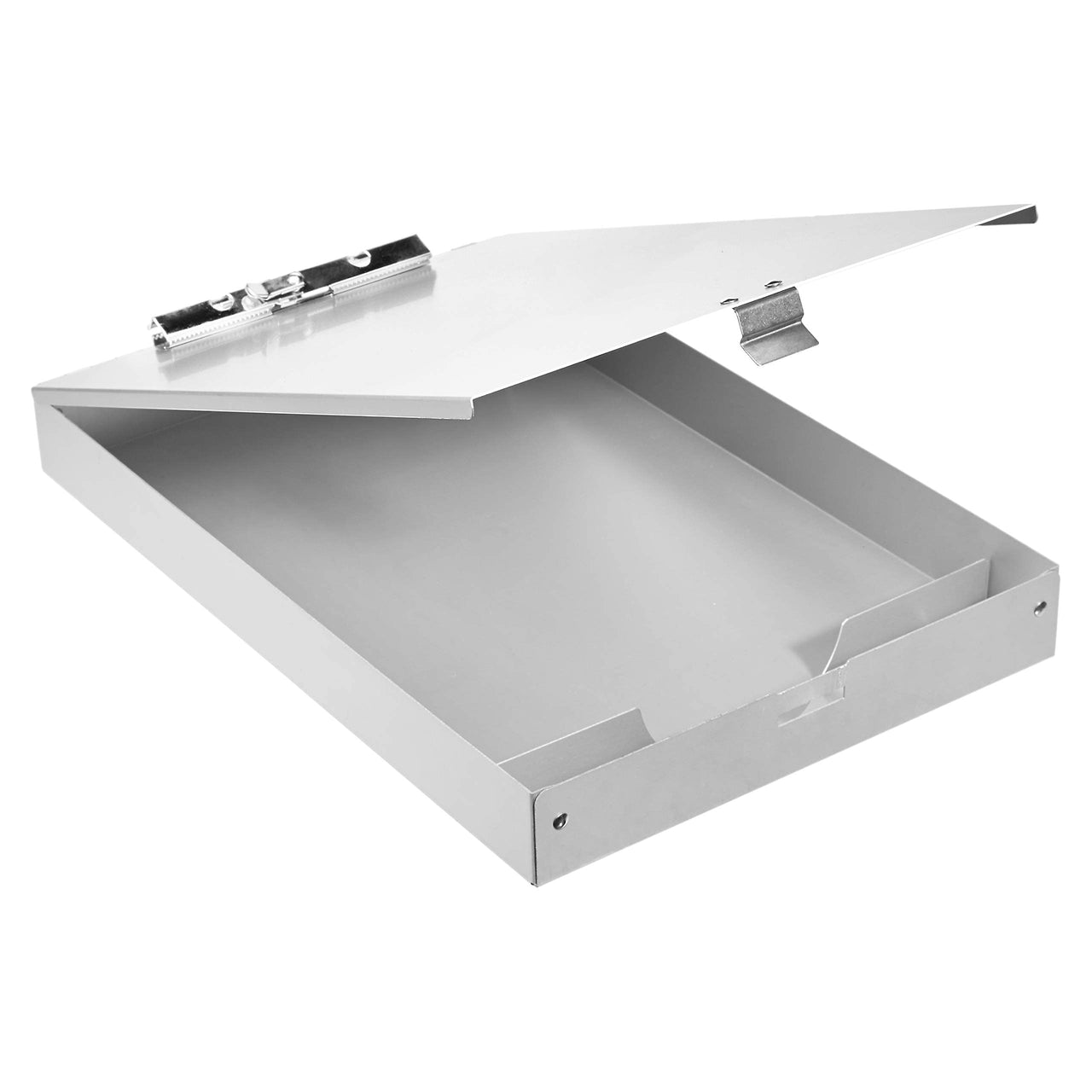 Basics Aluminum Storage Clipboard, Two-Tier, Standard Clip, 14" x 9", Silver