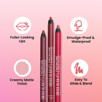 Swiss Beauty 2-In-1 Creamy Matte Lip Liner + Lip Filler | Smudgeproof and waterproof | Shade- Coral Candy, 1.6g
