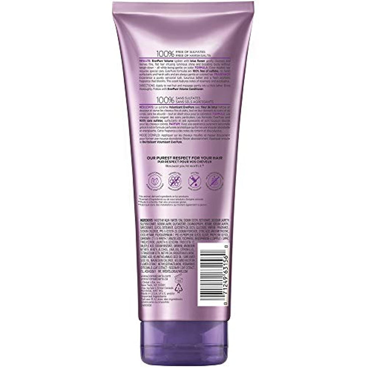 L'Oreal Paris Sulfate Free Moisture Shampoo (EverPure Color Care Volume, 325ml)