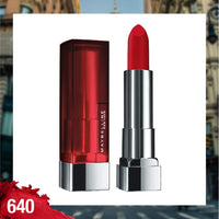 Maybelline New York Color Sensational Creamy Matte Lipstick, 691 Rich Ruby, 3.9g & Maybelline New York Color Sensational Creamy Matte Lipstick, 640 Red Liberation, 3.9g