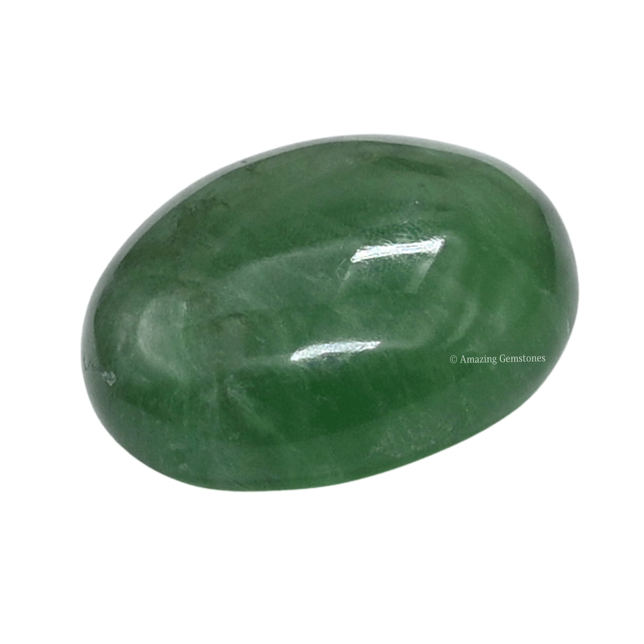 Green Fluorite Palm Stone - Pocket Massage Worry Stone for Natural Body Chakra Balancing, Reiki Healing and Crystal Grid Green Fluorite