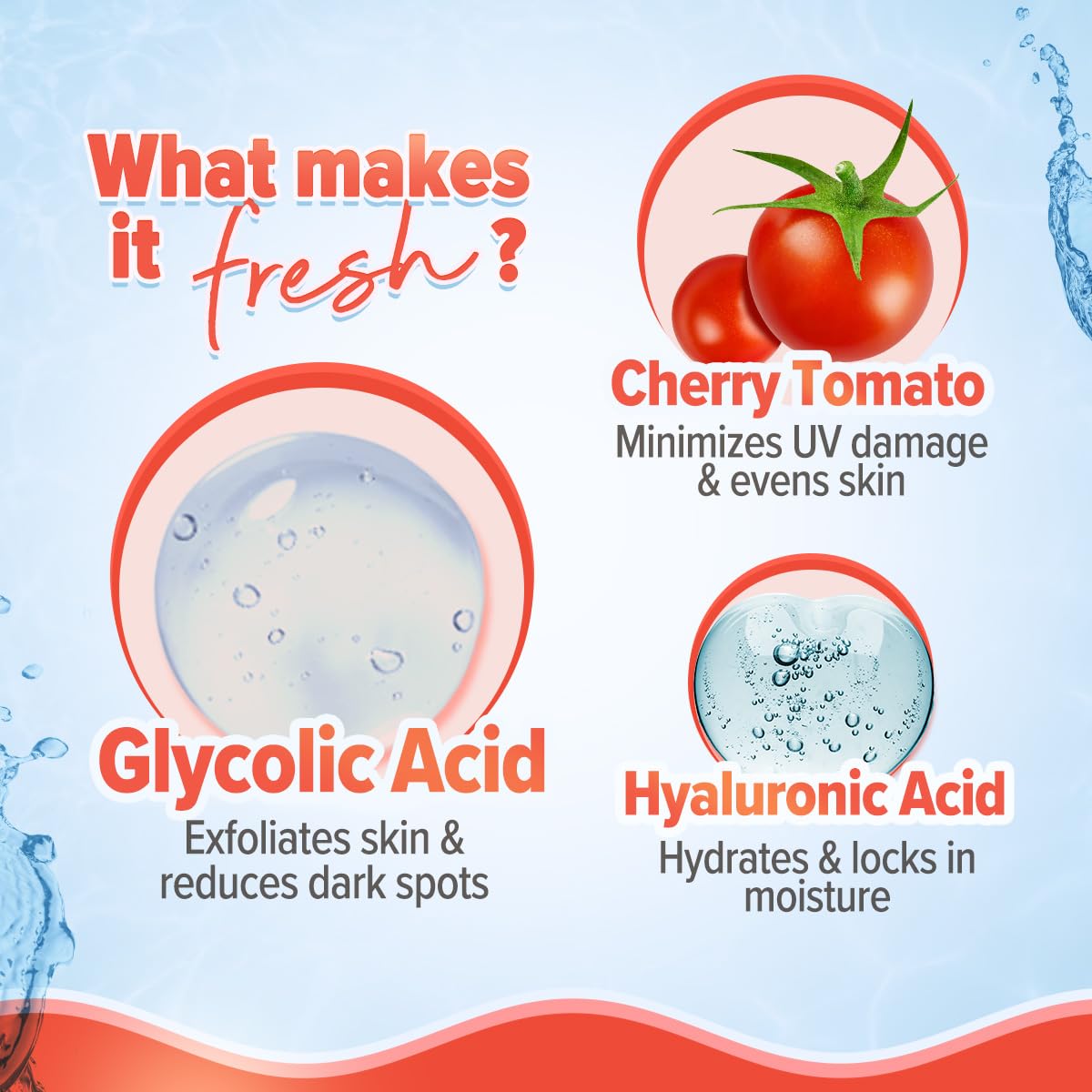 Aqualogica Detan+ Smoothie Face Wash with Glycolic Acid & Cherry Tomato for Men & Women for Tan removal, Hydrates & Gentle Exfoliates -Oily, Dry, Sensitive & Combination Skin -100ml (Pack of 1)