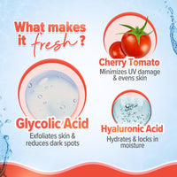 Aqualogica Detan+ Smoothie Face Wash with Glycolic Acid & Cherry Tomato for Men & Women for Tan removal, Hydrates & Gentle Exfoliates -Oily, Dry, Sensitive & Combination Skin -100ml (Pack of 1)