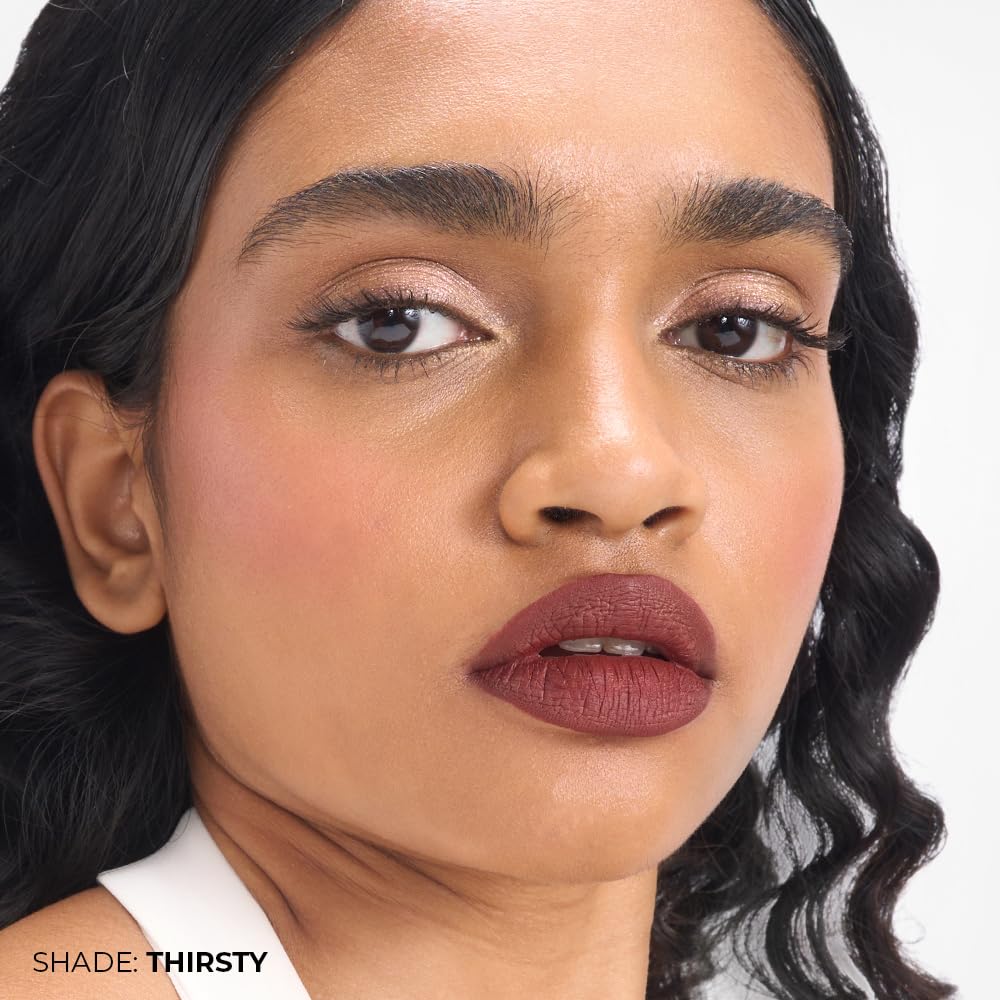 Fae Beauty Lip Whip 12Hr Comfortable Matte Liquid Lipstick (10ml) | Long Wear | Non Drying | Soft Mousse Smudgeproof Formula | Vegan | With Moisture Lock Technology | Enriched with Vitamin E and Cherry Coffee - Thirsty