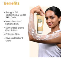 Earth Rhythm Body Scrub with Coconut Milk & Coconut Shell | Removes Grime, Polishes Skin, Nourishes & Softens | Men and Women - 200g