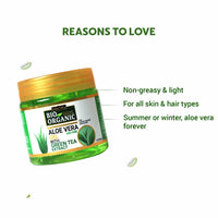 Indus Valley Bio Organic Pure Multipurpose Aloe Vera Gel, 175 ml, with Green Tea Extract, Depigmentation Gel, 50 ml, Natural Cow's Milk Yogurt