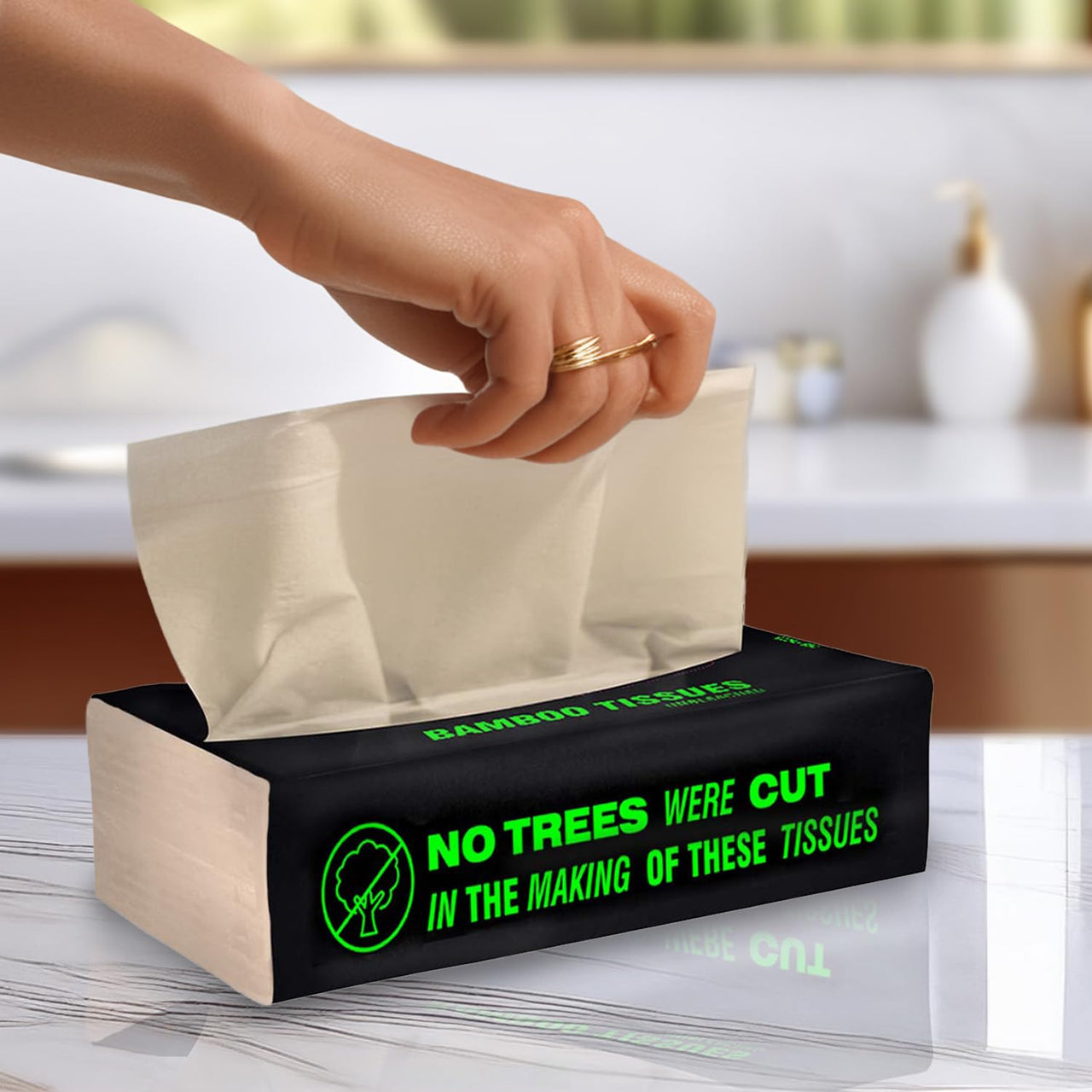 Beco Bamboo Super Soft Facial Tissue 100 Pulls (Pack of 12), 1200 Pulls 2 ply 100% Natural and Ecofriendly