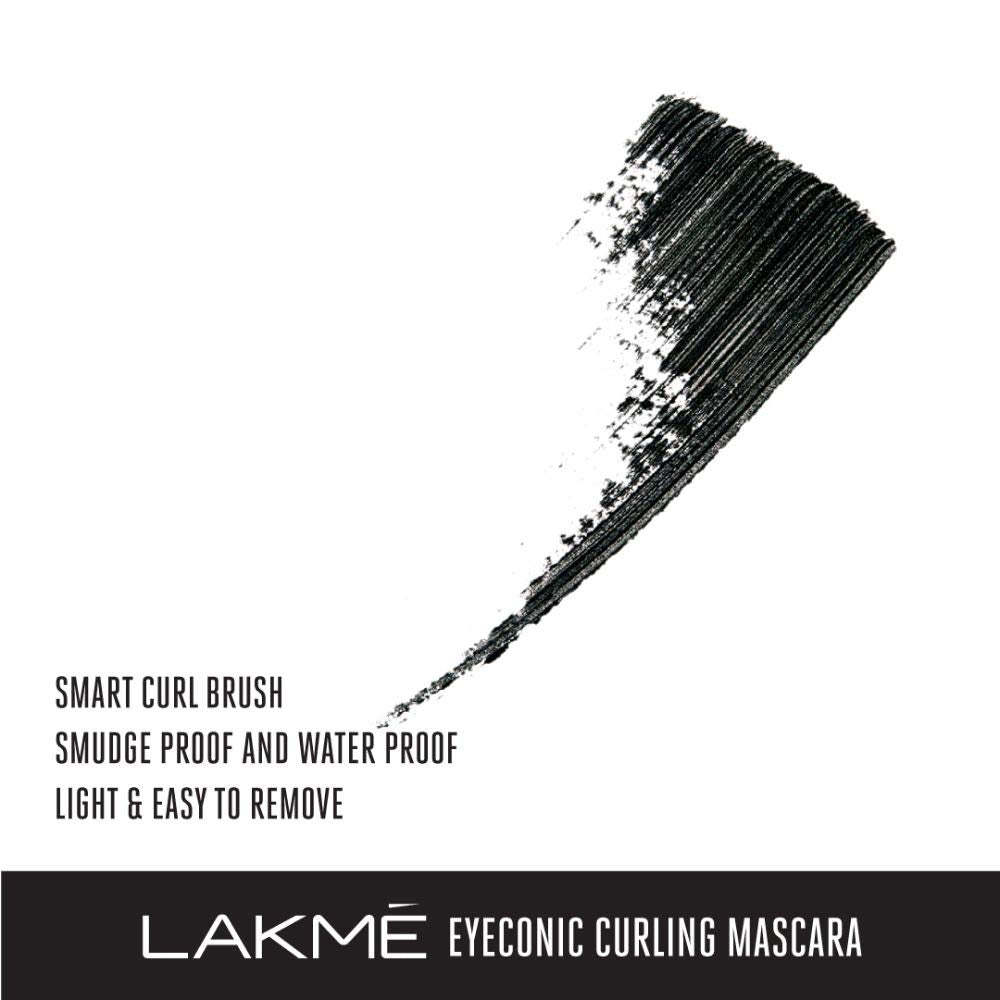 Lakmé Eyeconic Lash Curling Mascara, Black, 9ml And Lakmé Invisible Finish SPF 8 Foundation, Shade 01, 25ml