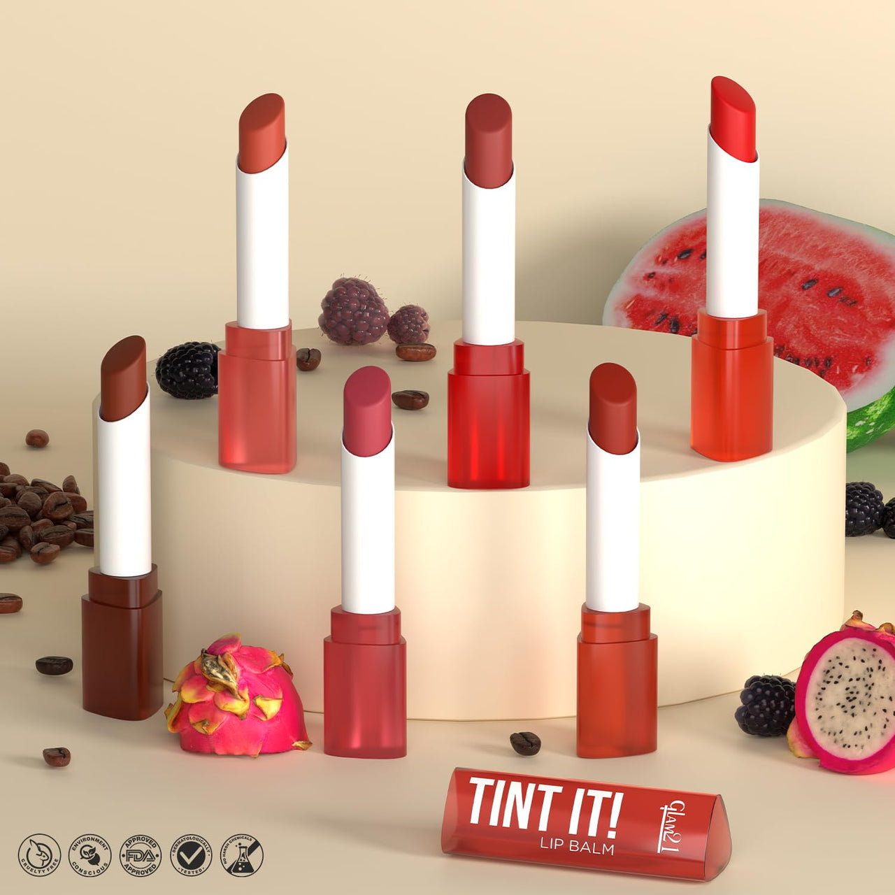 Glam21 Tint it! Lip Balm | Everyday Hydration & Moisturized Lips with Vitamin-E, Shea Butter, Avocado Oil, SPF15 |Lip Care For Dry & Chapped Lips |Apricot -3.5gm