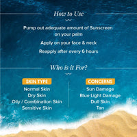 Aqualogica Glow+ Dewy Sunscreen SPF 50 PA++++ with Papaya & Vitamin C | For Dry, Sensitive, Oily & Combination Skin | UVA/B & Blue Light Protection | Fragrance-Free | For Men & Women | 50g