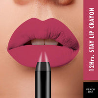 Swiss Beauty 12 Hrs. Stay Matte Lip Crayon, Peach Love, 3g - Long Lasting, Waterproof, Super Stay, Matte Finish Lip Crayon, Long Wear, Crayon Lipstick