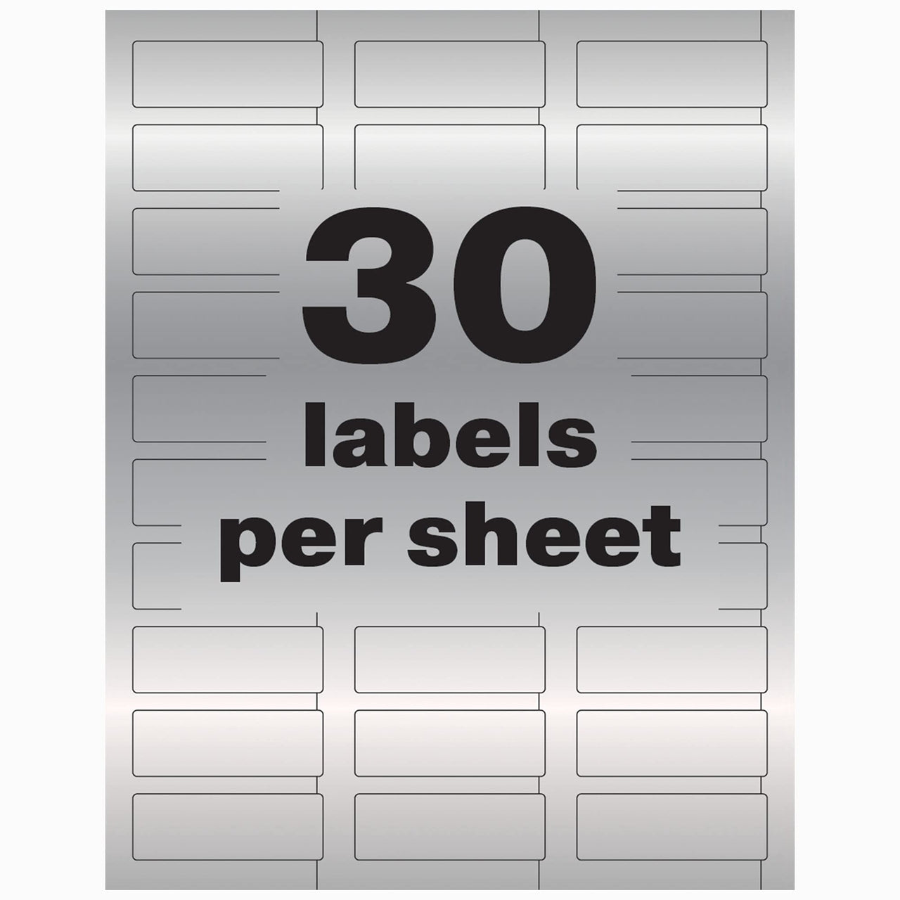 Avery Metallic Asset Tag Labels, 3/4 x 2", Laser Printable Tags, 240 Waterproof Labels (61524) 3/4" x 2"
