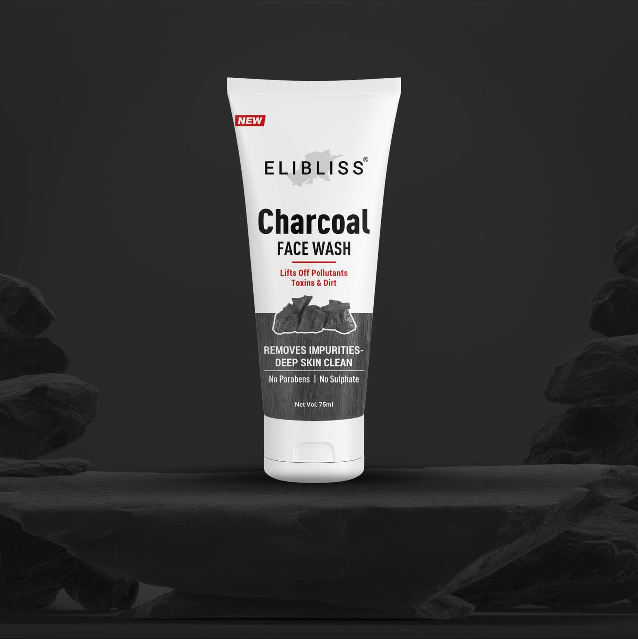 ELIBLISS Charcoal Face Wash, Fights Pollution and Acne, Oil Control for Men & Women Pack of 2