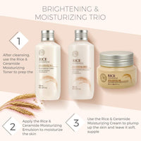 The Face Shop Rice&Ceramide Moisturizing Emulsion With Rice Extracts|Light Weight Emulsion|Locks Moisture For 12 Hours,For Soft And Glowing Skin |Korean Beauty Products For All Skin,150Ml,Liquid