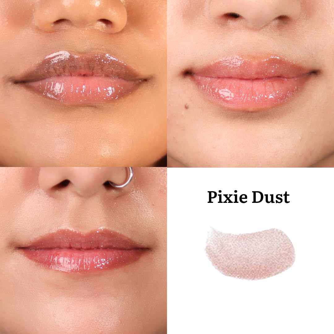 Tint Cosmetics 2.5ml Rose Gold Lipgloss, Non Sticky, Hydrating, Light Weight, Long Lasting, High Shine & Soft Natural Liquid Lip Gloss For Girls & Women (Pixie Dust)