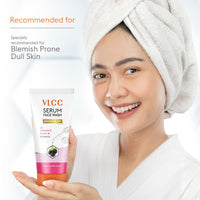 VLCC Serum Facewash - 100ml | with Vitamin C Serum Rich in Antioxidants & Mulberry Extract to Reduce Blemishes & Bright Glow | Dermatologically Tested