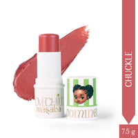 LoveChild Mini Masaba Bloominator Makeup Stick, Lumi-Matte Creamy Blush with Illuminator, Hydrating Shea Butter, Velvety Finish, Buildable, Richly Pigmented, Chuckle (Deep Pink) 7.5g