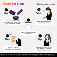 2.Oh! Italian Charcoal Grey Hair Color DIY Kit | Semi-Permanent Color + Bleach for Highlights | With Plex & Argan Oil | Lightening Kit for Women & Men
