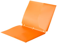 Basics Plastic 3 Hole Punch Folders with 2 Pockets, 8.5 x 11 inches, Pack of 12, Assorted Color