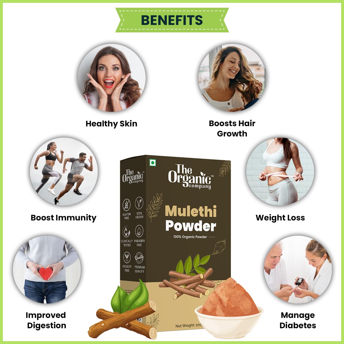 Pure & Natural Mulethi Powder For Skin Whitening, Licorice Powder For Body, Skin and Hair, jeshthamadh Powder for Eating Drinking Edible Body Herbal Organic, Licorice Powder For Skin