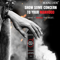 Mancode Intimate Wash For Men - 100ml with Tea Tree Essential Oil Ayurvedic & Natural Personal Intimate Hygiene Prevents Itching Irritation & Dryness Caused By Sweating Ball Wash for Men