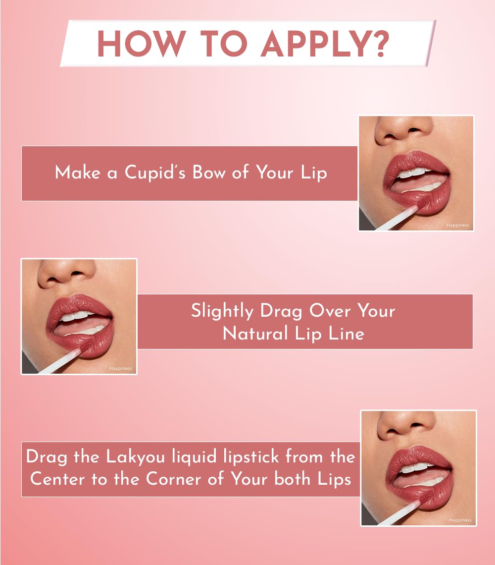 LAKYOU BEAUTY Color Infusion No Transfet Liquid Lipsticks (Rosy Sunday)