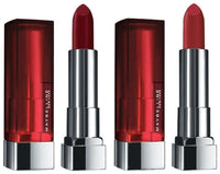 Maybelline New York Color Sensational Loaded Bold Lipstick, Midnight Date, 3.9g and Maybelline New York Color Sensational Creamy Matte Lipstick, 691 Rich Ruby, 3.9g