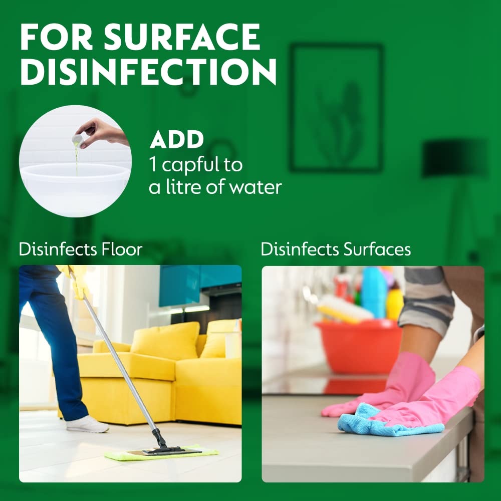Dettol Antiseptic Liquid for First Aid, Surface Disinfection and Personal Hygiene, 1000ml (Pack of 2)