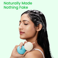 Earth Rhythm Shikakai Shampoo Bar for Hairfall | Contains Shikakai, Curry Leaf, Reeta & Amla Extracts | Men & Women | Sulphate & Paraben Free (Tin Packaging) - 80gm