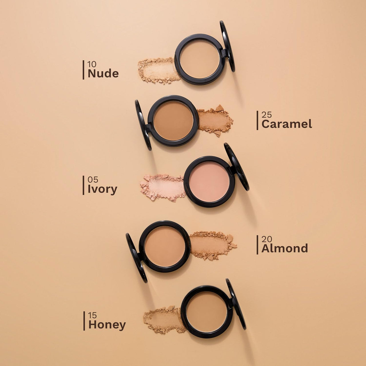 Pilgrim Almond-20 Matte Finish Compact Powder SPF 25 Absorbs Oil, Conceals & Gives Radiant Skin