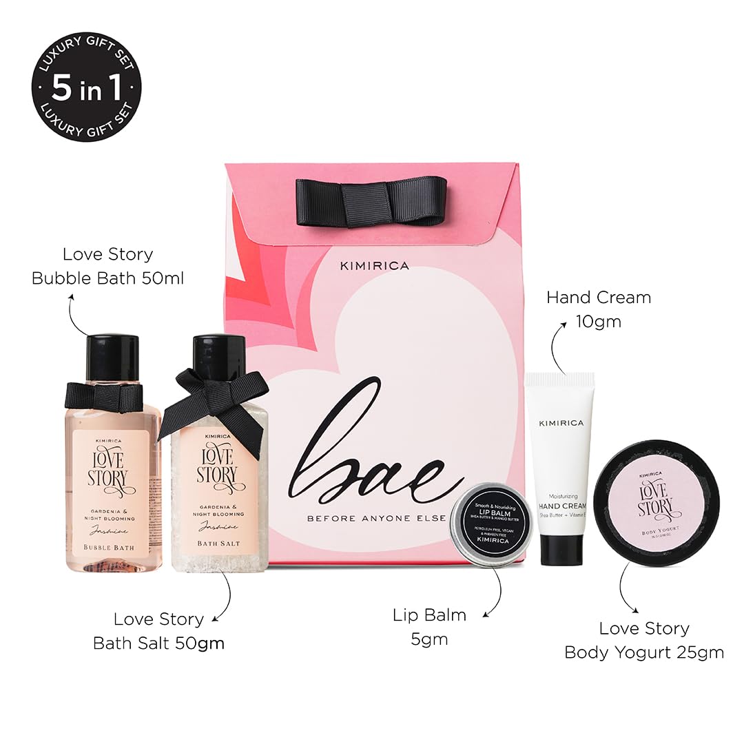 Kimirica Bae Gift Set For Men & Women|Luxury Bath & Body Gift Set Pack of 5
