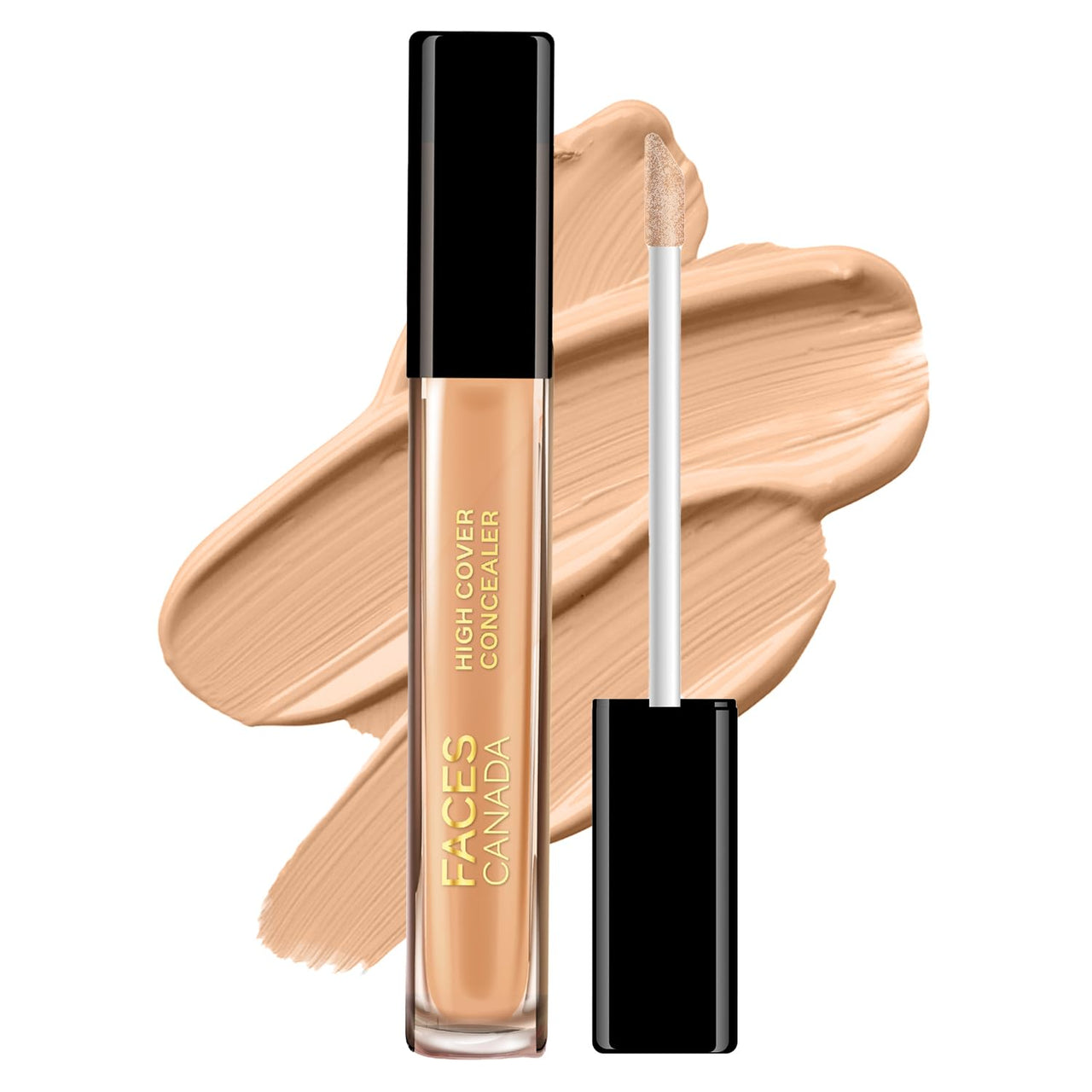FACESCANADA High Cover Concealer - Toffee Love 04, 4Ml|High Coverage Liquid Concealer|Blends Easily|Natural Finish|Covers Spots, Blemishes & Dark Circles|With Shea Butter & Vitamin E, All Skin Type