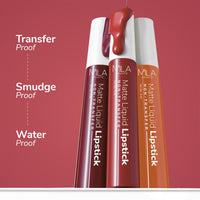 Mila Beaute Liquid Lipstick Set of 3 for Women I Non Transfer & Matte Finish I Lightweight & Hydrating I Rich Pigment with Tea Tree Oil I Mauves & Pinks