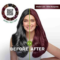 Garnier, Hair Colouring Creme, Long-lasting Colour, Smoothness & Shine, Color Naturals, Shade: 4.20 Wine Burgundy, 70ml + 60g (Pack of 2)