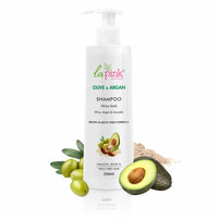 La Pink Olive & Argan Shampoo for Dry & Frizzy Hair | Hydrating & Nourishing | Strengthens & Restores Shine | 100% Microplastic-Free | For Men & Women, All Hair Types | 250ml