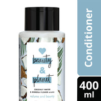 Love Beauty & Planet Smooth and Serene Shampoo with Argan Oil and Lavender Aroma, 400 ml & Love Beauty & Planet Volume and Bounty Conditioner with Coconut Water and Mimosa Flower Aroma, 400 m