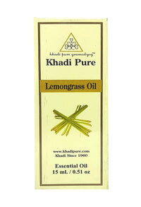 Khadi Pure Herbal Lemongrass Essential Oil, 15 ml,Black,KPLMNGRSEOX1