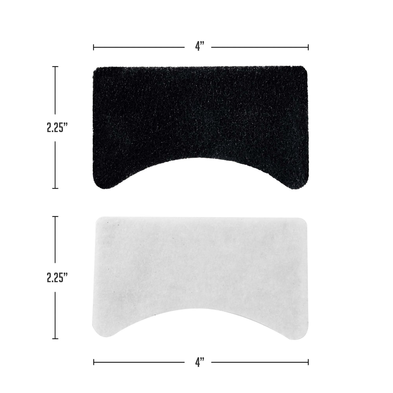 OVENTE 1.5 Liter Electric Deep Fryer FDM1501BR Charcoal and Oil Vapor Replacement Filter Set Pack of 3, White and Black ACPFDM1503, 1.5L