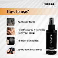 KERRATO HAIR FIBRES Unisex Water Resistant Locking Spray for All Hair Building Fibers (40ml) | Strong Hold All Day | Fiber Holding Spray(Pack of 1)