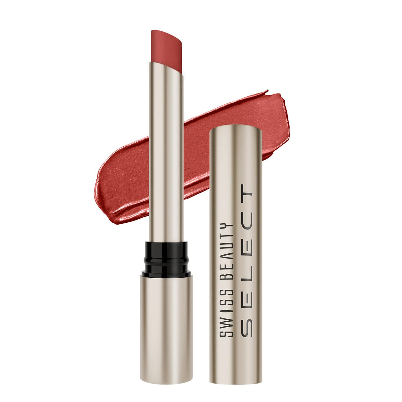Swiss Beauty Select High On Shine Creamy Lipstick | With Mirror-shine finish | Enriched with Vitamin E | Shade- Royale Red, 1g |