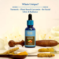 Blue Nectar Turmeric Face Serum for Glowing Skin | Plant Based Face Oil for Glowing Skin | Tan Removal Skin Brightening Serum for Face (16 Herbs, 30 ml)