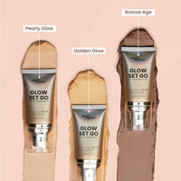 Earth Rhythm Glow Set Go Multipurpose Strobe Cream Spf 50 Pa++++, Shimmery | Used As Moisturizer, Primer, Highlighter | Cocoa Butter, Vitamin E, Willow Bark Extract - Bronze Age - 40Ml