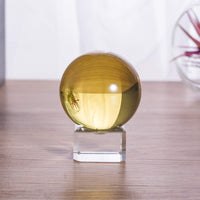 LONGWIN 40mm(1.6 inch) Solid Mini Fengshui Crystal Ball Healing Crystals(Yellow) Yellow