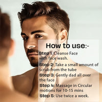Mancode Polishing Rice Scrub for Oil Control, unclogs your pores help to Brighten Skin Face scrub 100gm