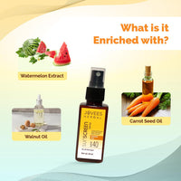 Jovees Herbal Sun Screen Spray SPF 40 With Watermelon & Walnut Oil | For All Skin Types | Protects From UVA/UVB rays | Lightweight, Non-greasy formula | 60ML