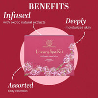 Khadi Natural Luxury Spa Kit|Spa-like experience at home|Cleansing and Nourishing Products| Improve skin texture|Suitable for All Skin Types