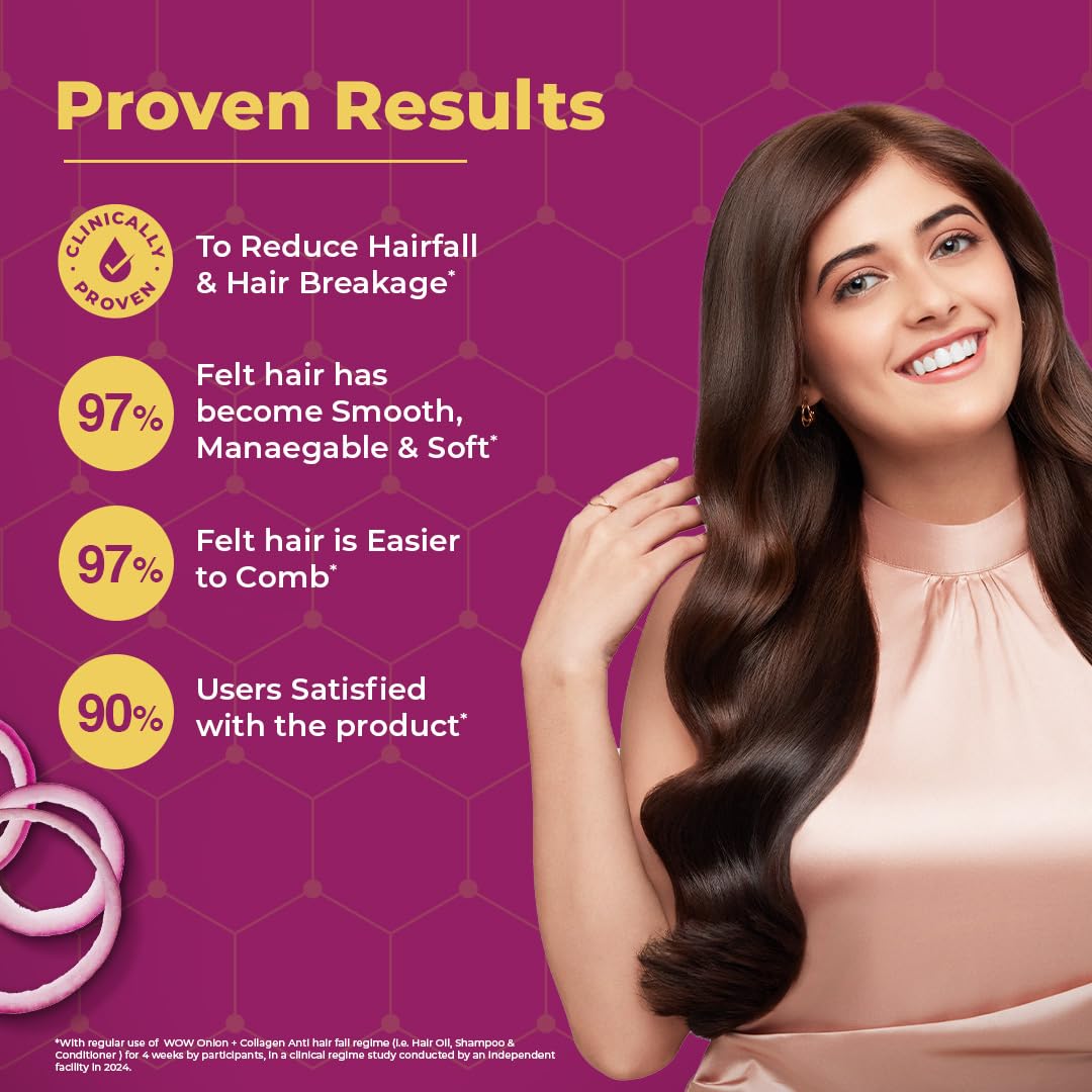WOW Skin Science Onion Conditioner With Red Onion Seed Oil Extract, Black Seed Oil & Pro-Vitamin B5 - No Parabens, Mineral Oil, Silicones, Color & Peg - 250 ml