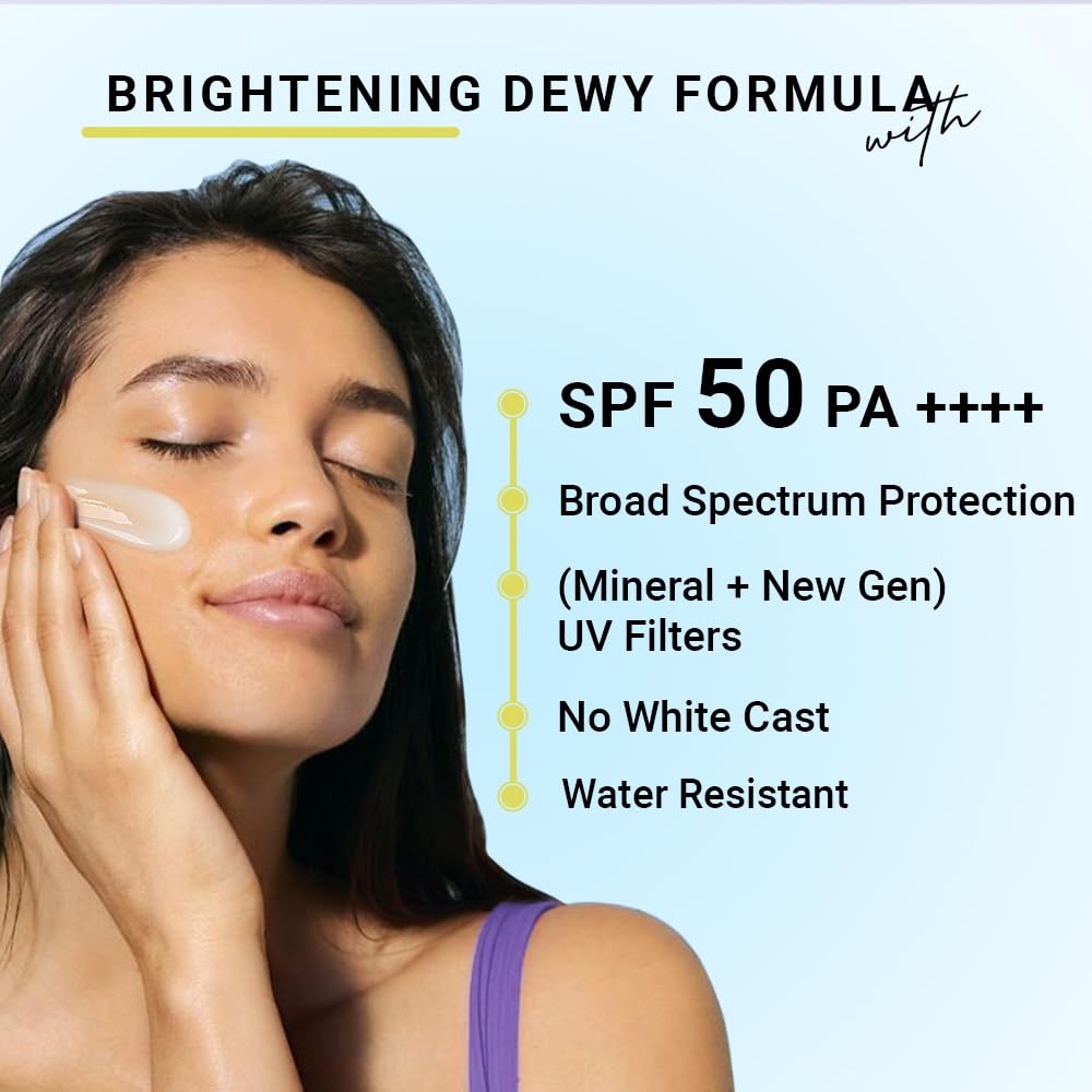 SEREKO Weightless Sun Fluid Sunscreen SPF50 PA++++, with Kakadu Plum & Ceramides powered by Hybrid UV Filters | Lightweight Matte | Water Resistant, No white Cast | All Skin Types 50ml